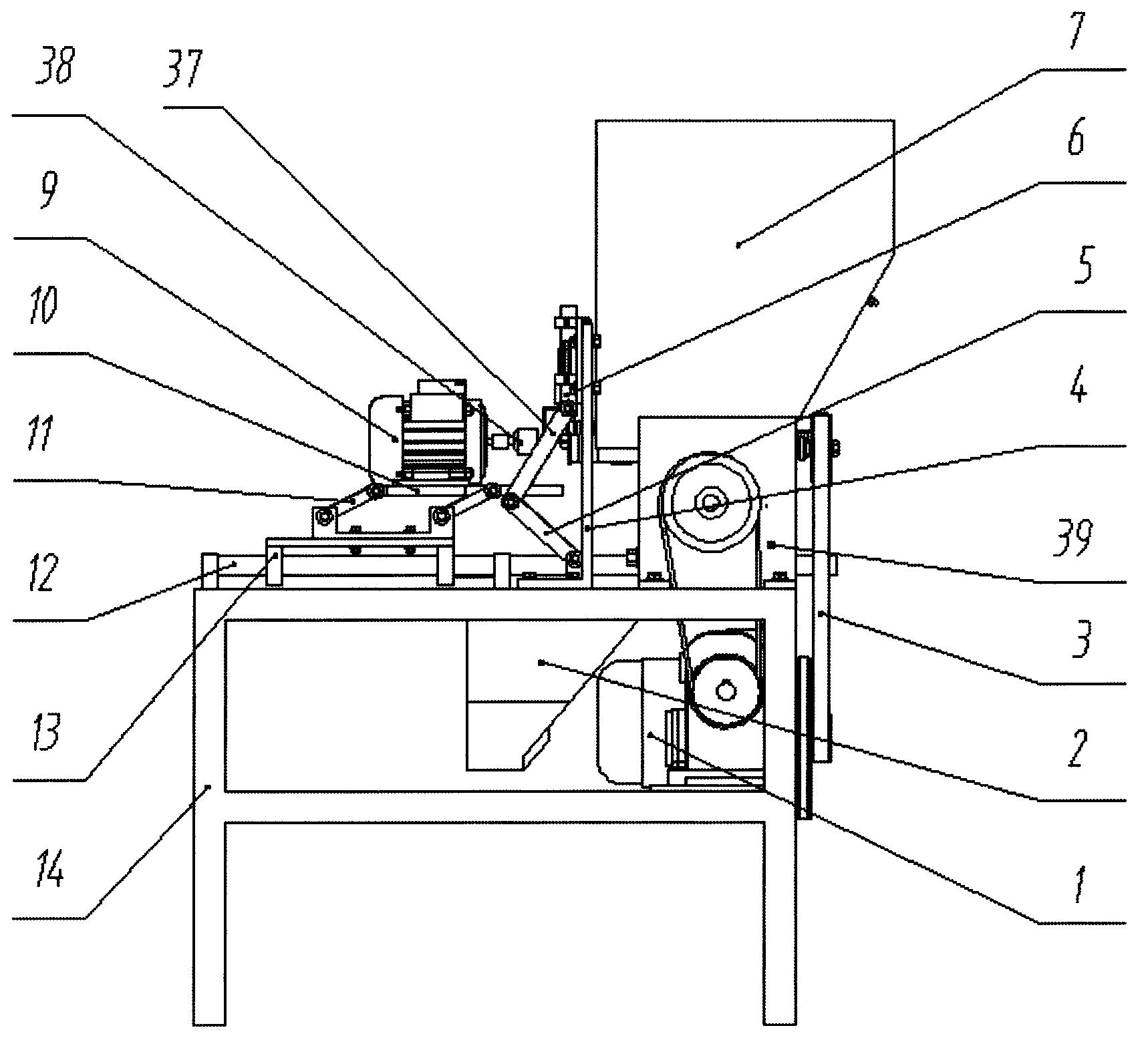 Lotus seed coring machine capable of automatically adapting to sizes of lotus seeds