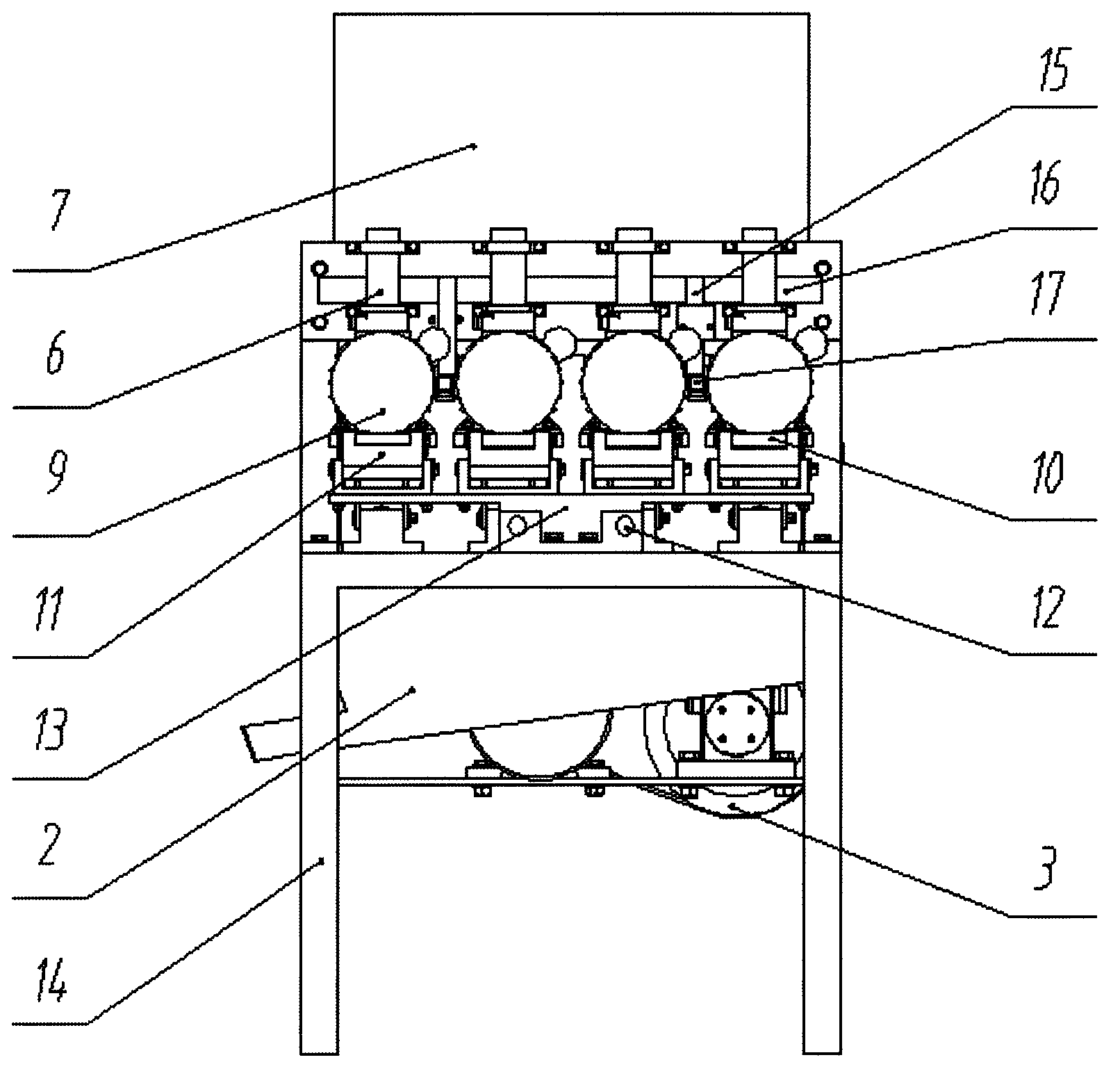 Lotus seed coring machine capable of automatically adapting to sizes of lotus seeds