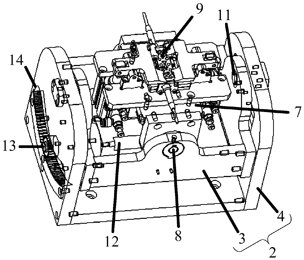 Swinging processing platform and filter processing device