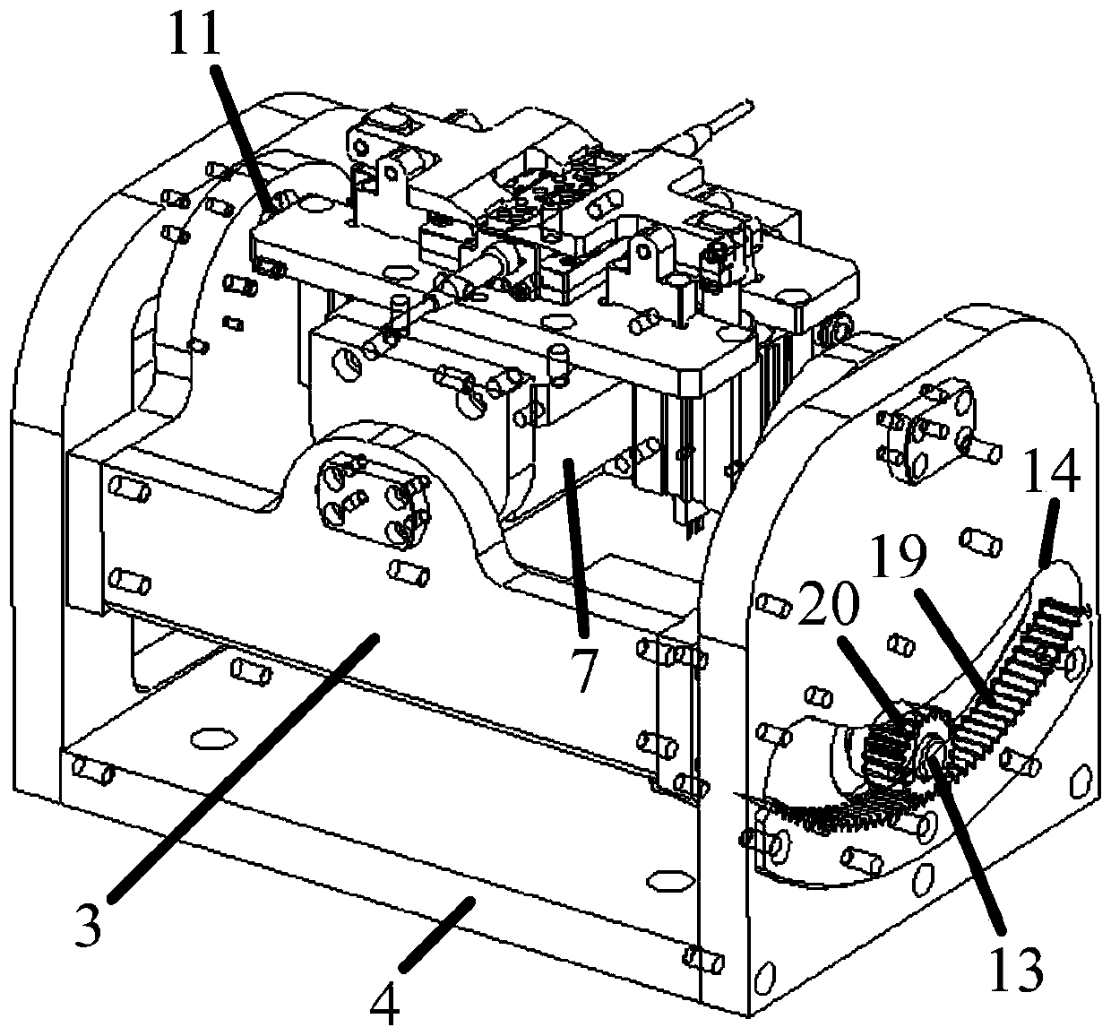 Swinging processing platform and filter processing device