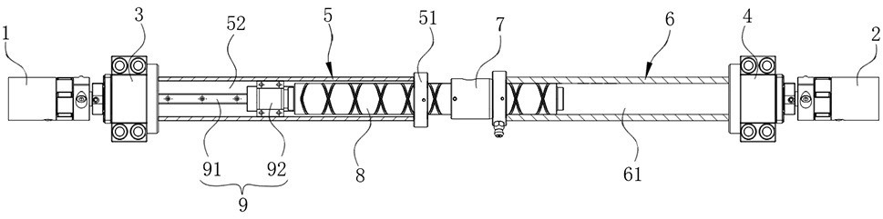 Synchronous speed control mechanical device based on coaxiality and opposite rotating directions