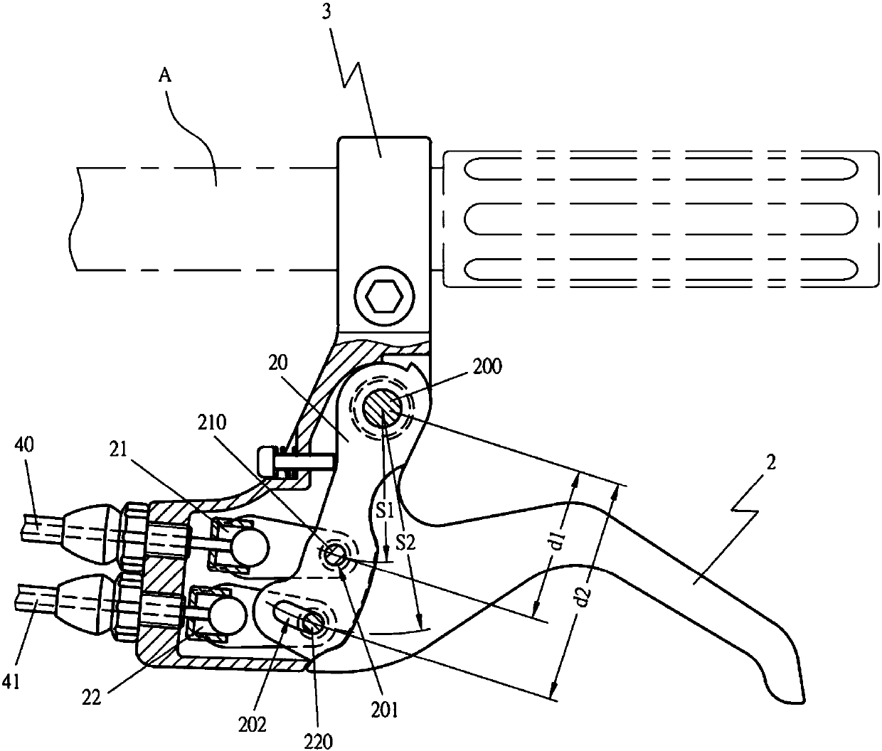 Double-linked safety brake system