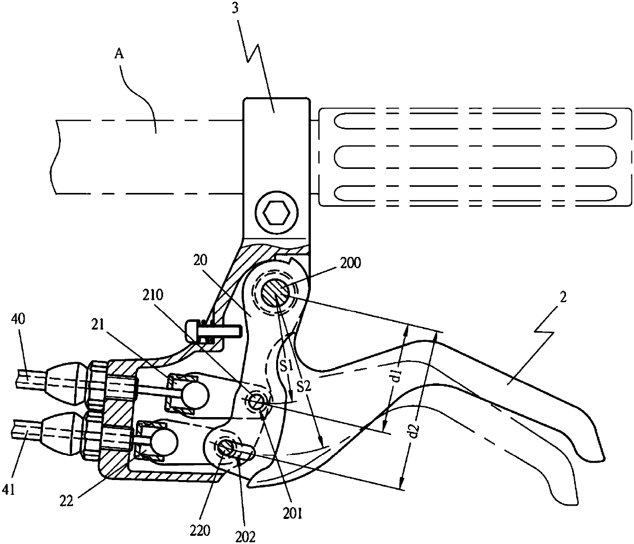 Double-linked safety brake system