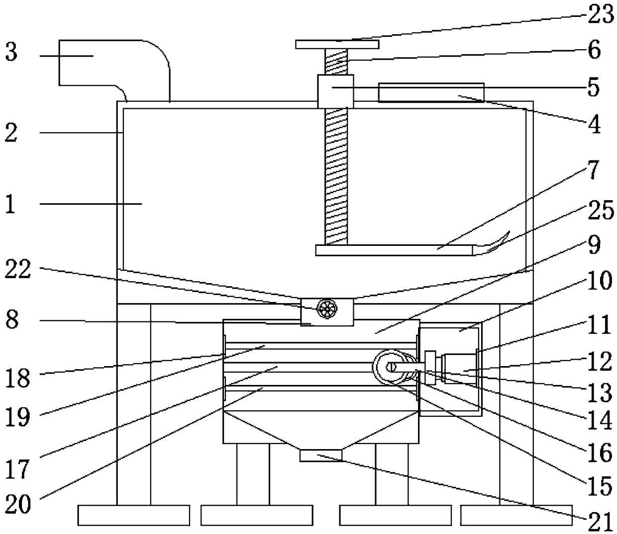 Primary clean water treatment device for wool scouring industrial wastewater