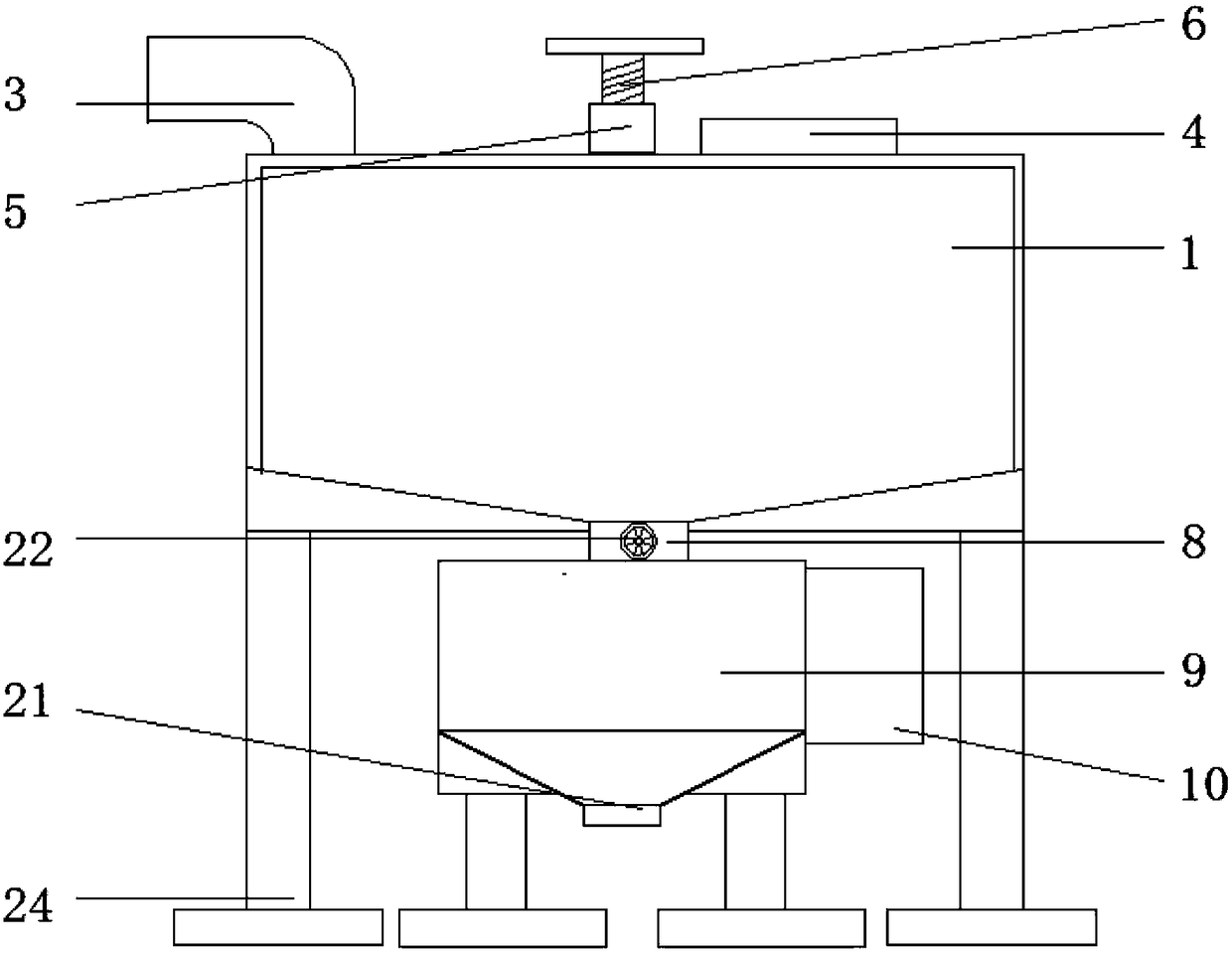 Primary clean water treatment device for wool scouring industrial wastewater