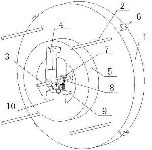 Power tower automatic circular climbing device