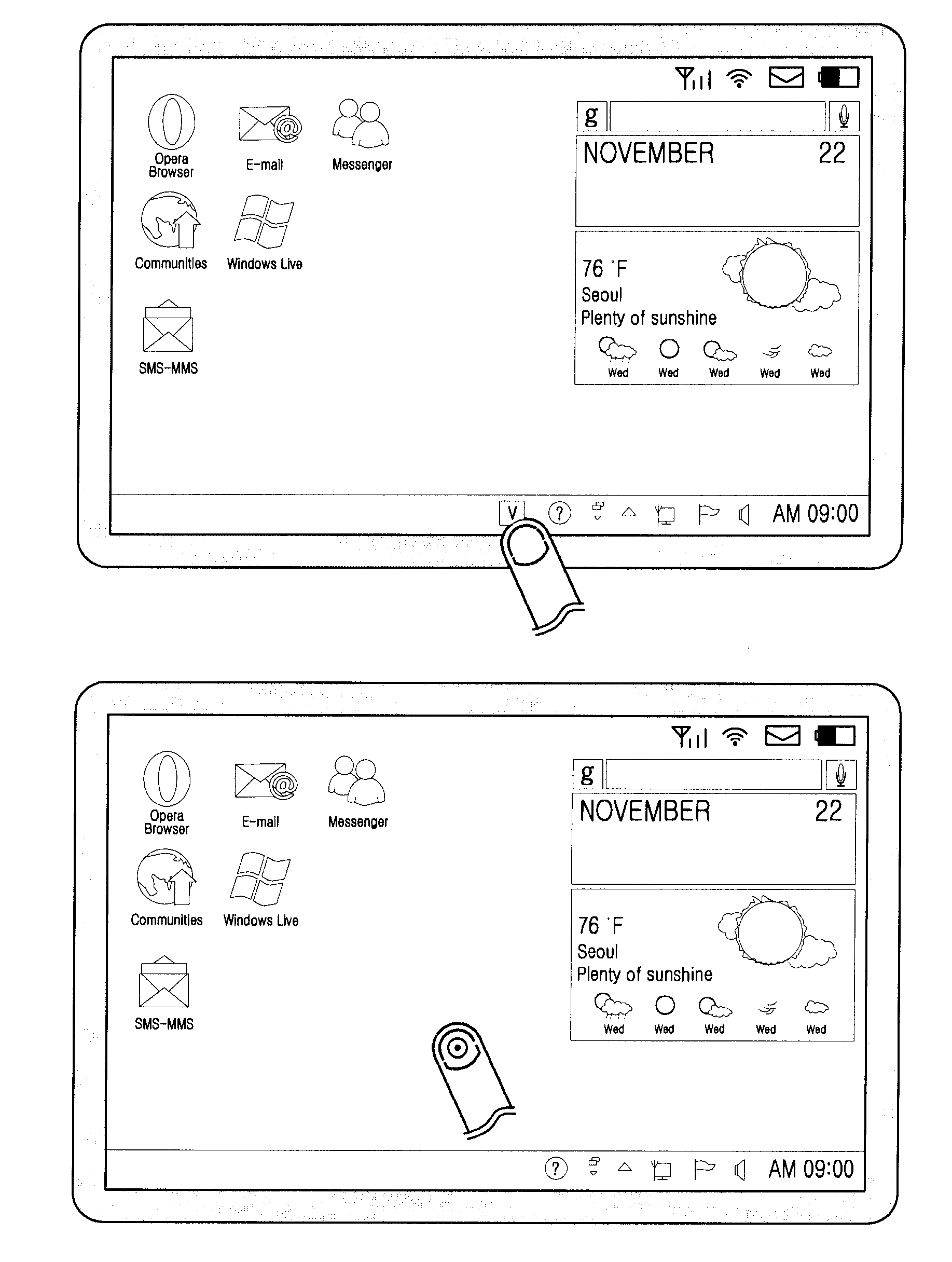 User interface method of touch screen terminal and apparatus therefor