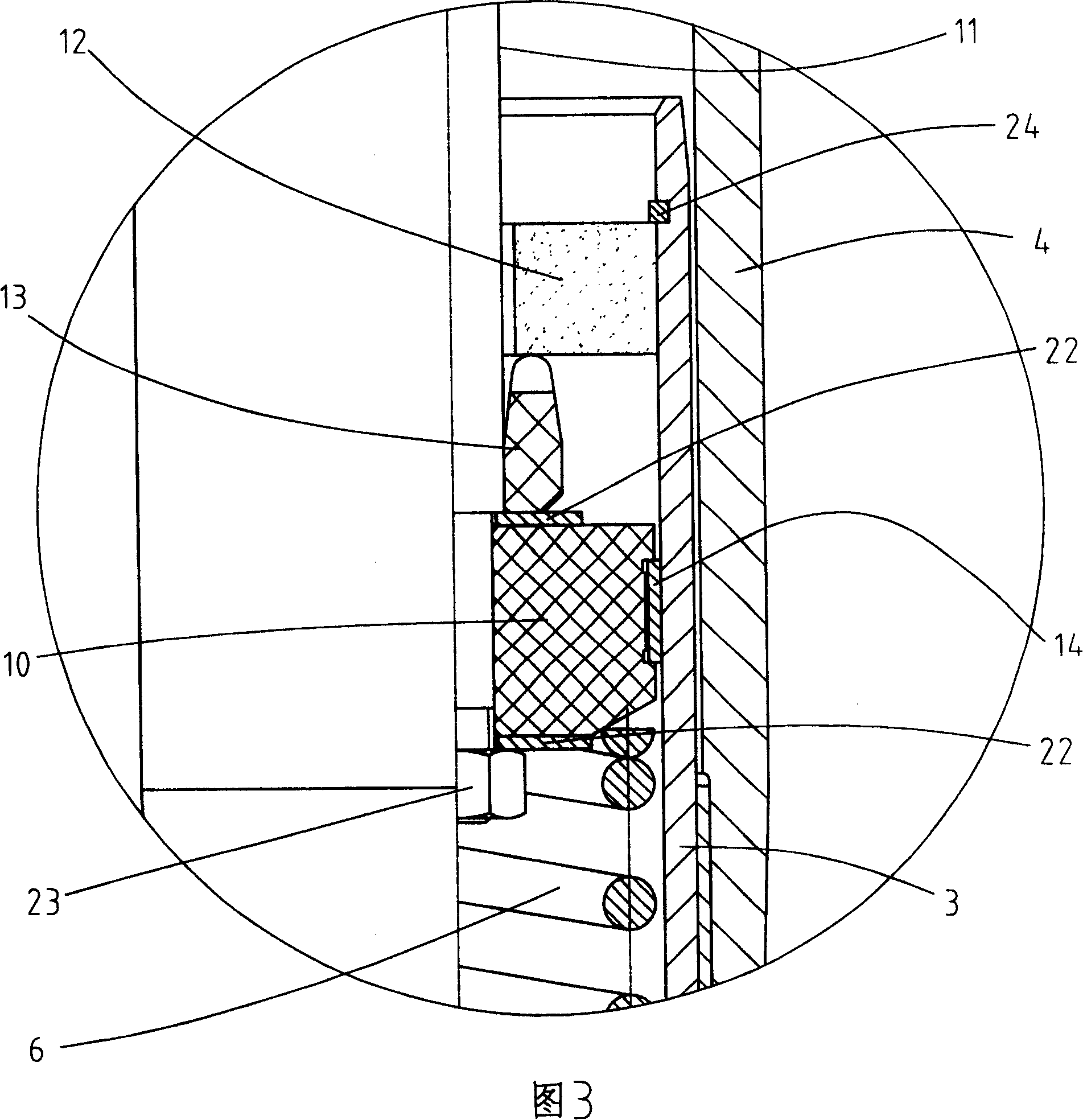 Inversion type front buffer gear in motorcycle