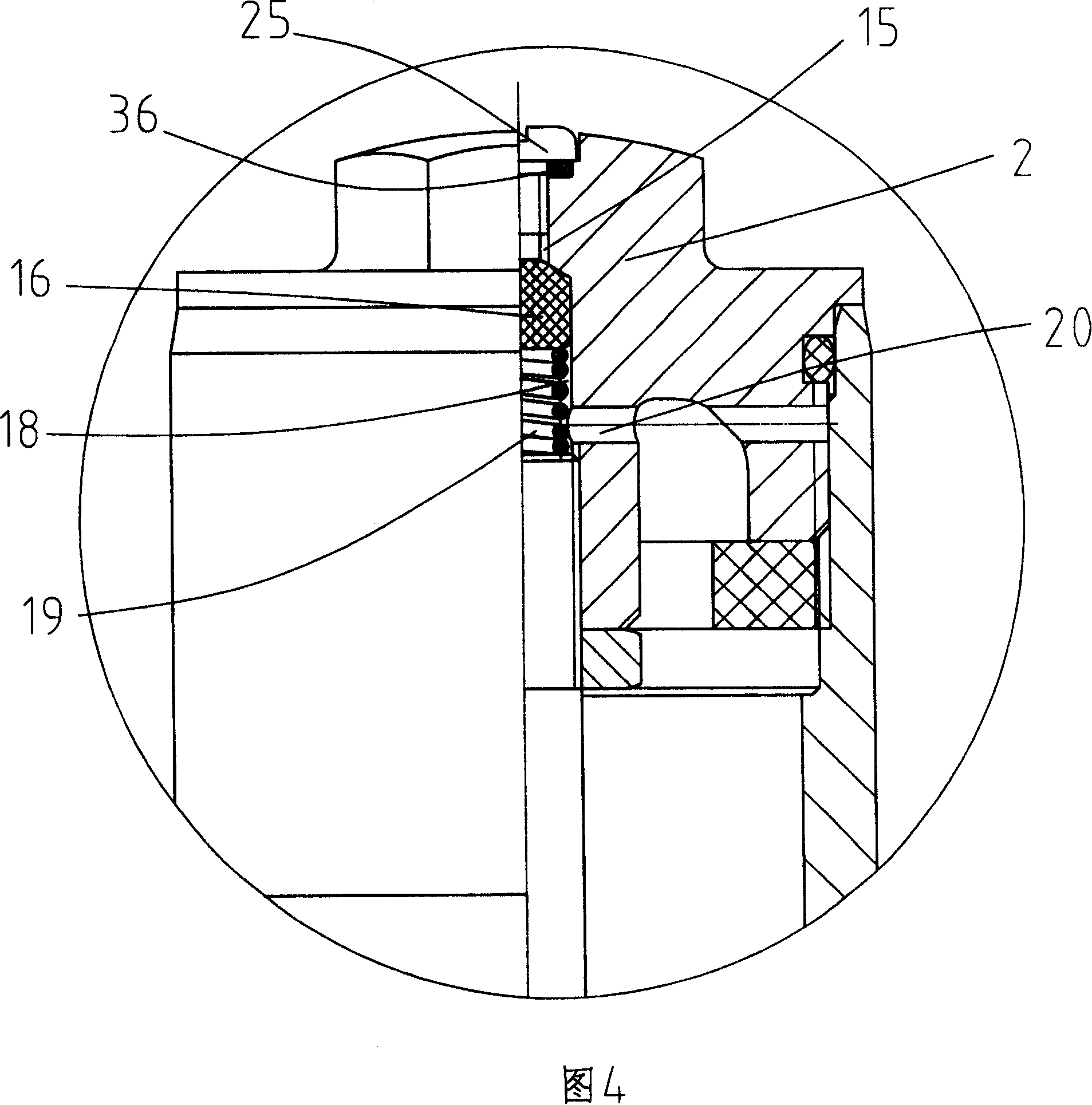 Inversion type front buffer gear in motorcycle