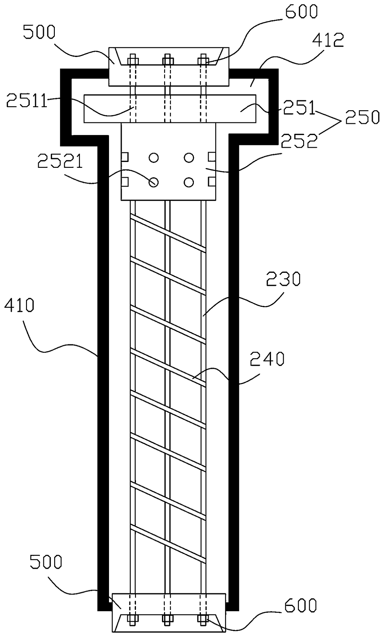 Special die for concrete electric pole convenient to construct and production process