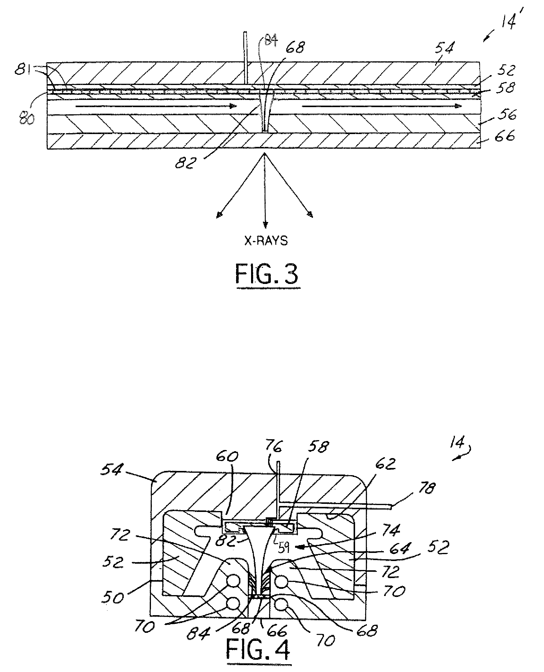 Emitter array configurations for a stationary CT system