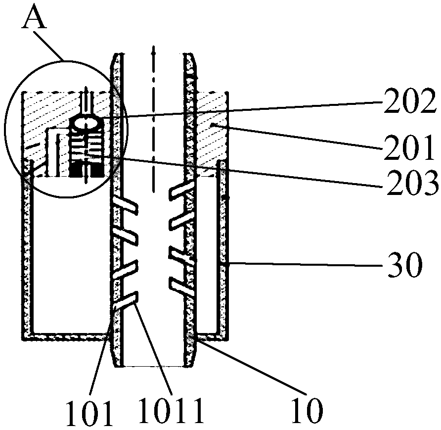 Thin oil mixing device and oil extraction pipe column