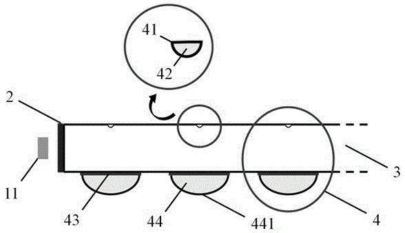 Light guide structure for implementing polarization collimation surface light sources