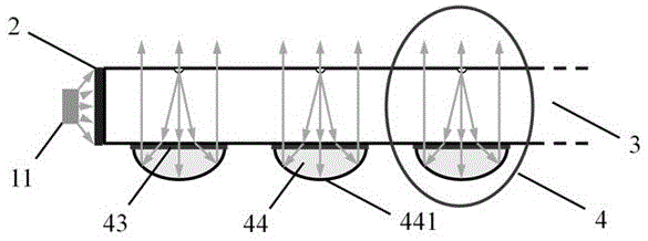 Light guide structure for implementing polarization collimation surface light sources