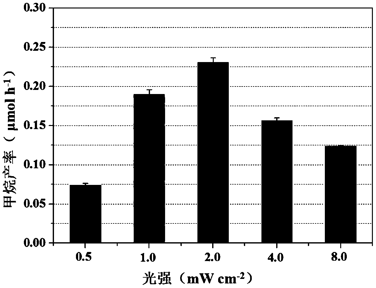 Method for reducing carbon dioxide to produce methane by optically driving methane octococcus