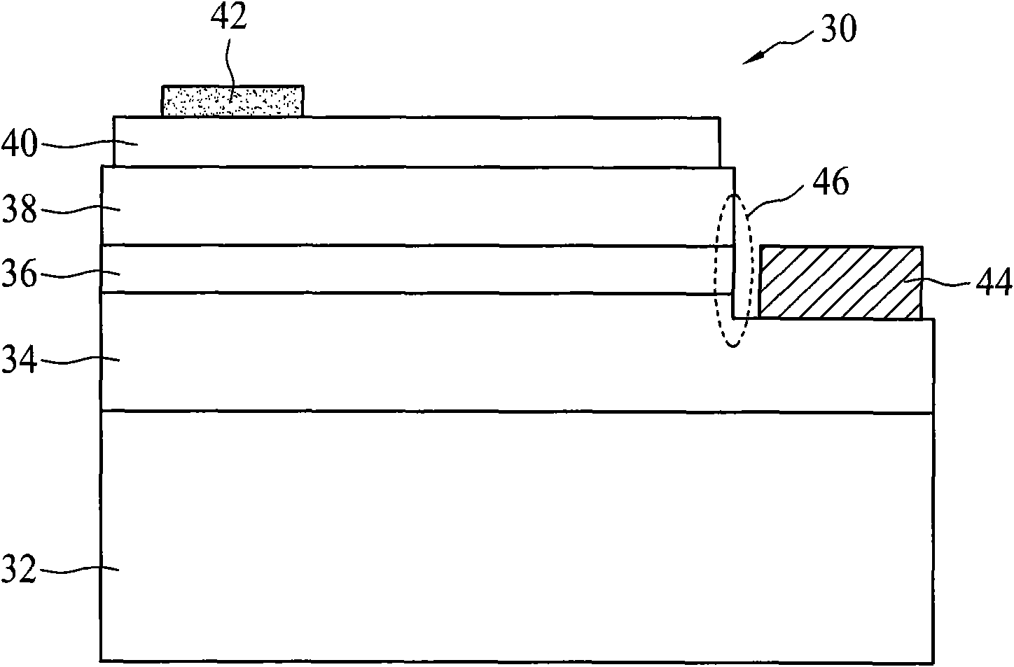 Electrode structure and light emitting element thereof