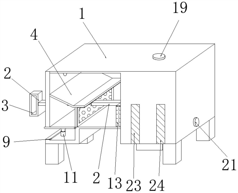 Purification device for domestic sewage treatment