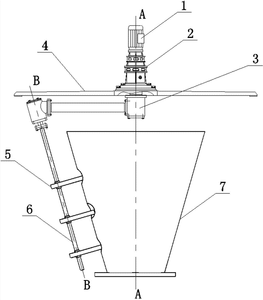 Hopper arch breaking device for materials sensitive to friction and impact