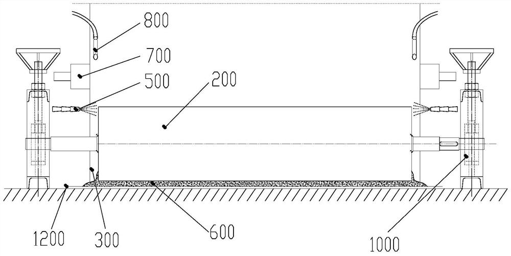 Paper feeding and surface hardening equipment and paper feeding and surface hardening method for gypsum board and gypsum board production line