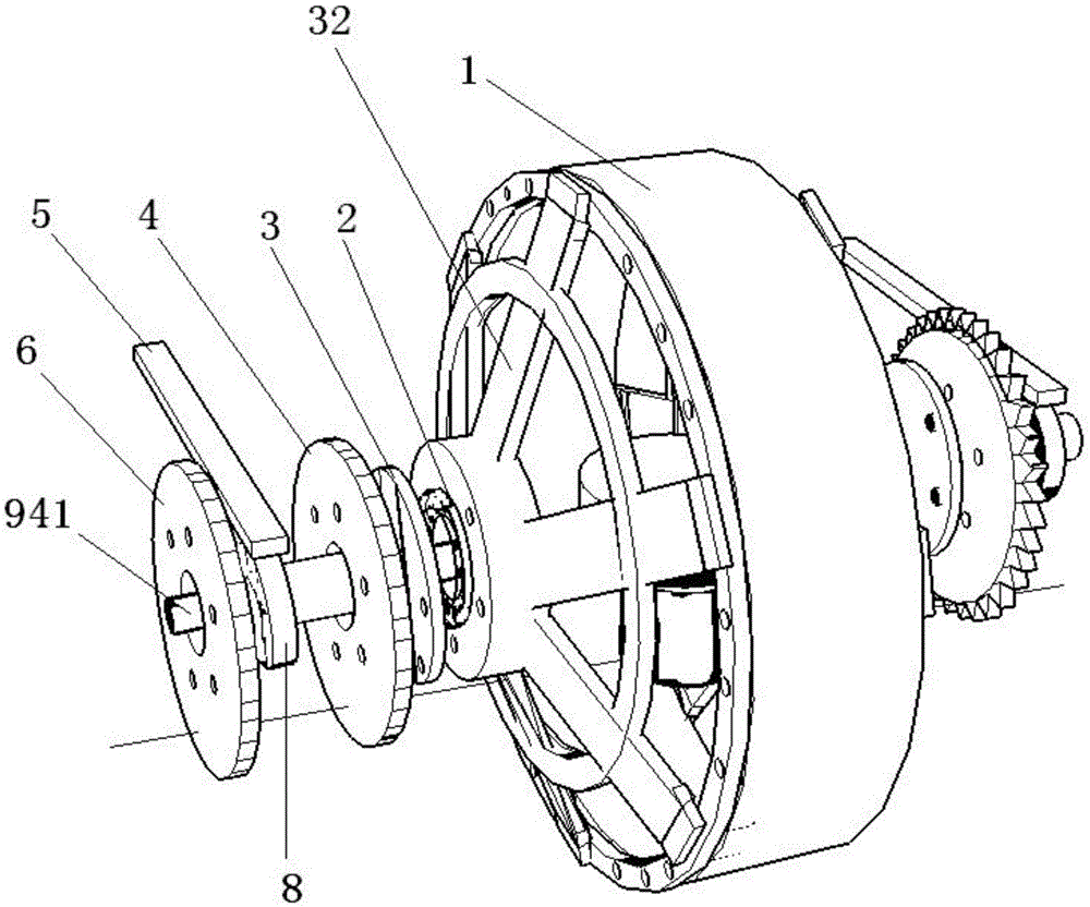 Hub with built-in control moment gyro