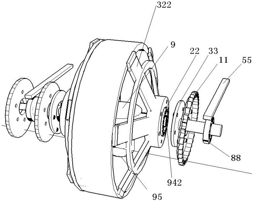 Hub with built-in control moment gyro