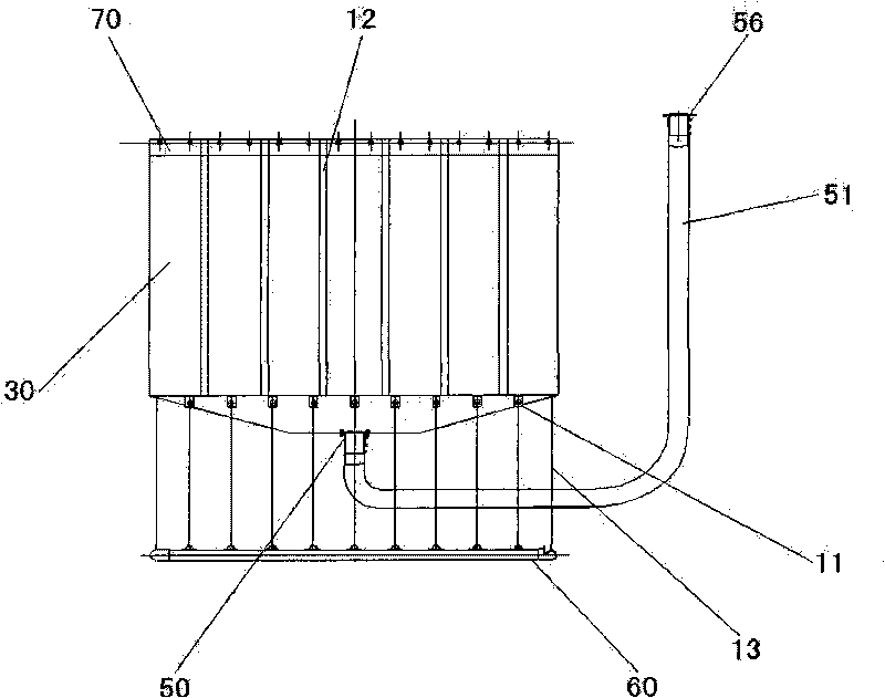 Closed water-flowing type aquaculture net cage