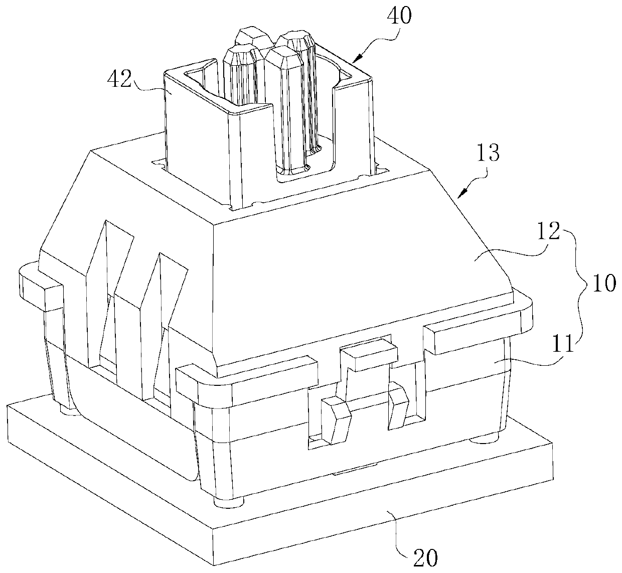 Photoelectric switch key and keyboard