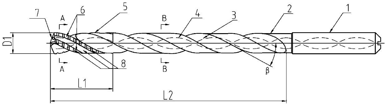 Ultra-long hard alloy deep hole twist drill for deep hole processing