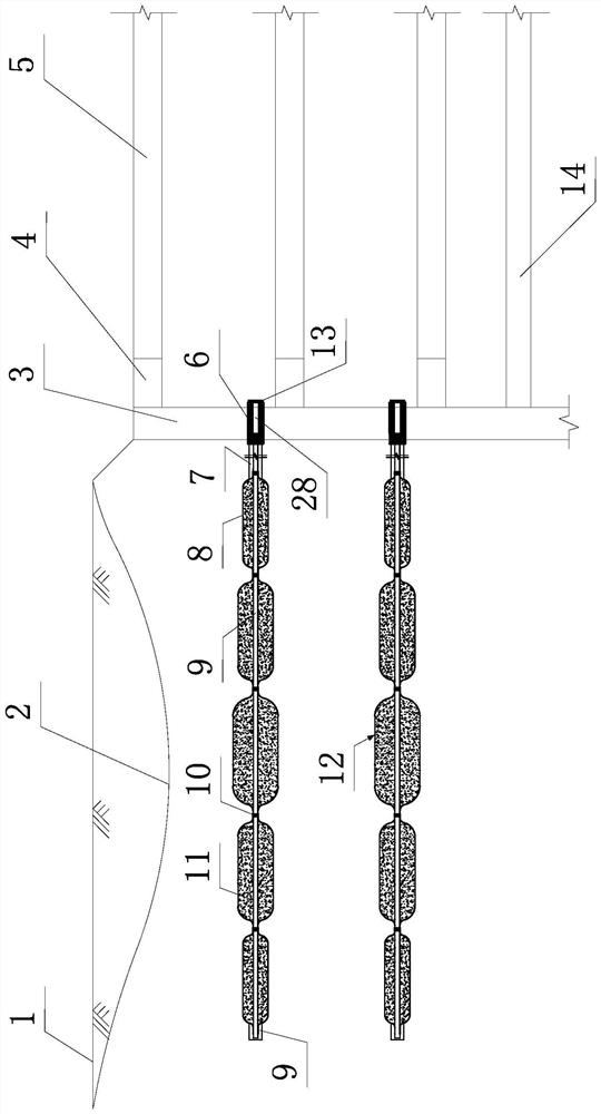 Method for repairing ground surface settlement or underground pipe deformation on outer side of foundation pit enclosure wall