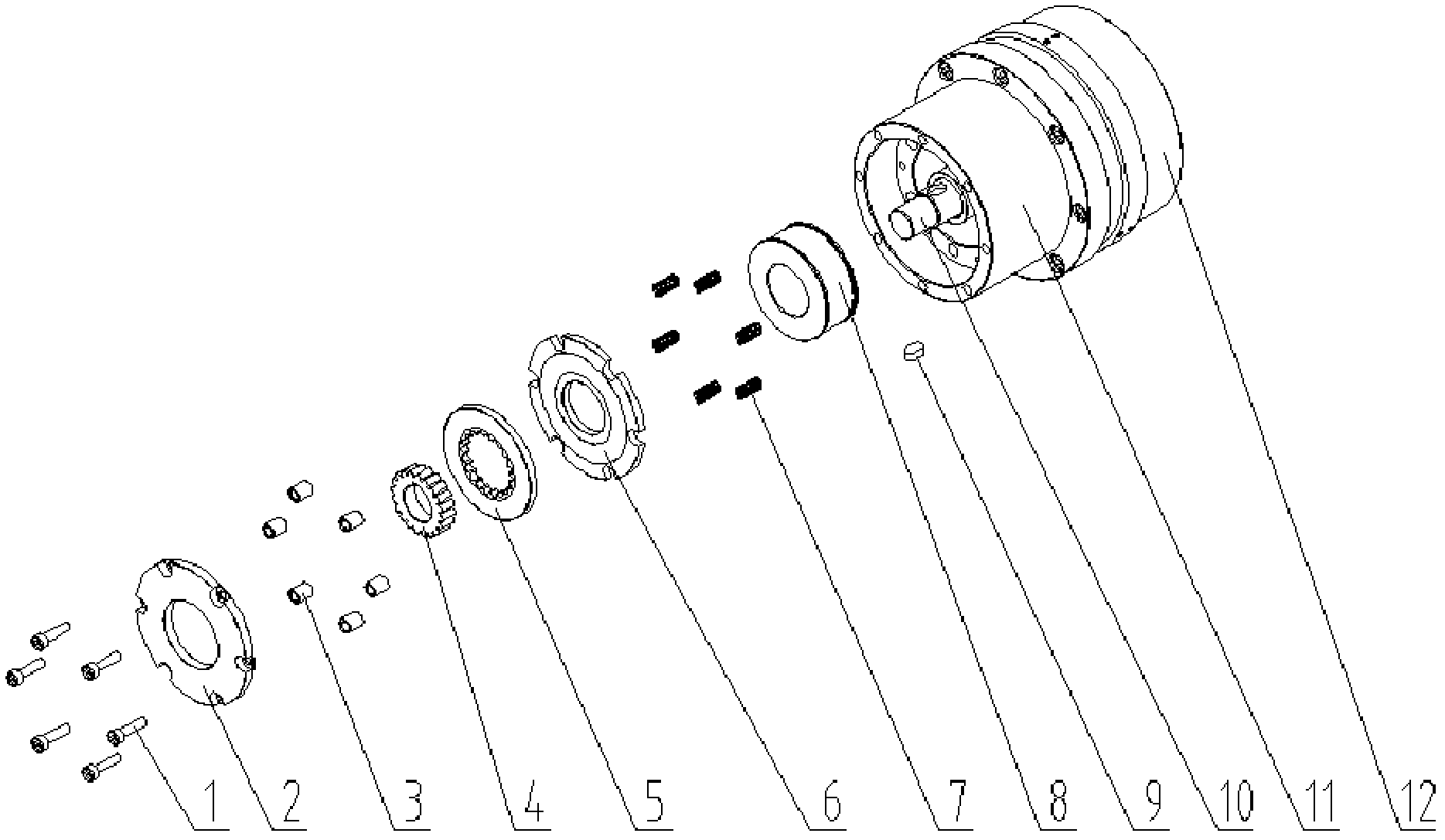 Z-axis servomotor integrated with power-off braking device