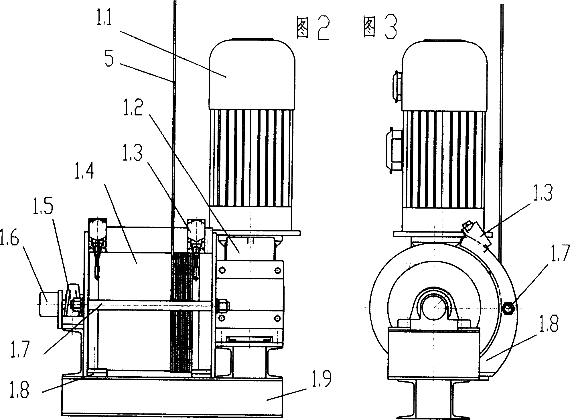 Lift tanslation driving system of stage manned frame