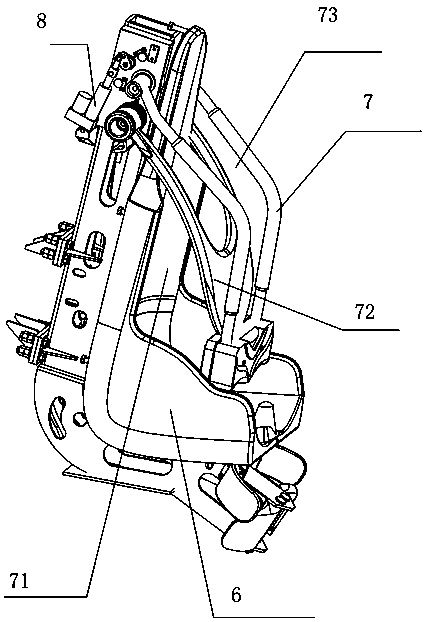 Sitting-type cabin and flight cinema provided with same