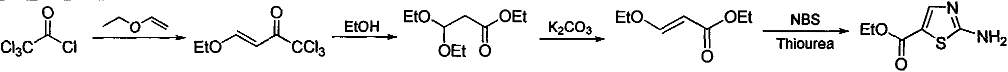 2-amino-N-(2-chloro-6-methyl phenyl)thiazole-5-carboxamide synthesis method