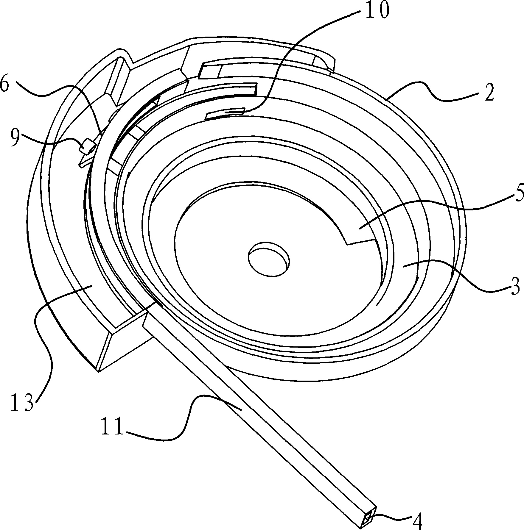 Vibrating hopper for conveying syringe rubber plug