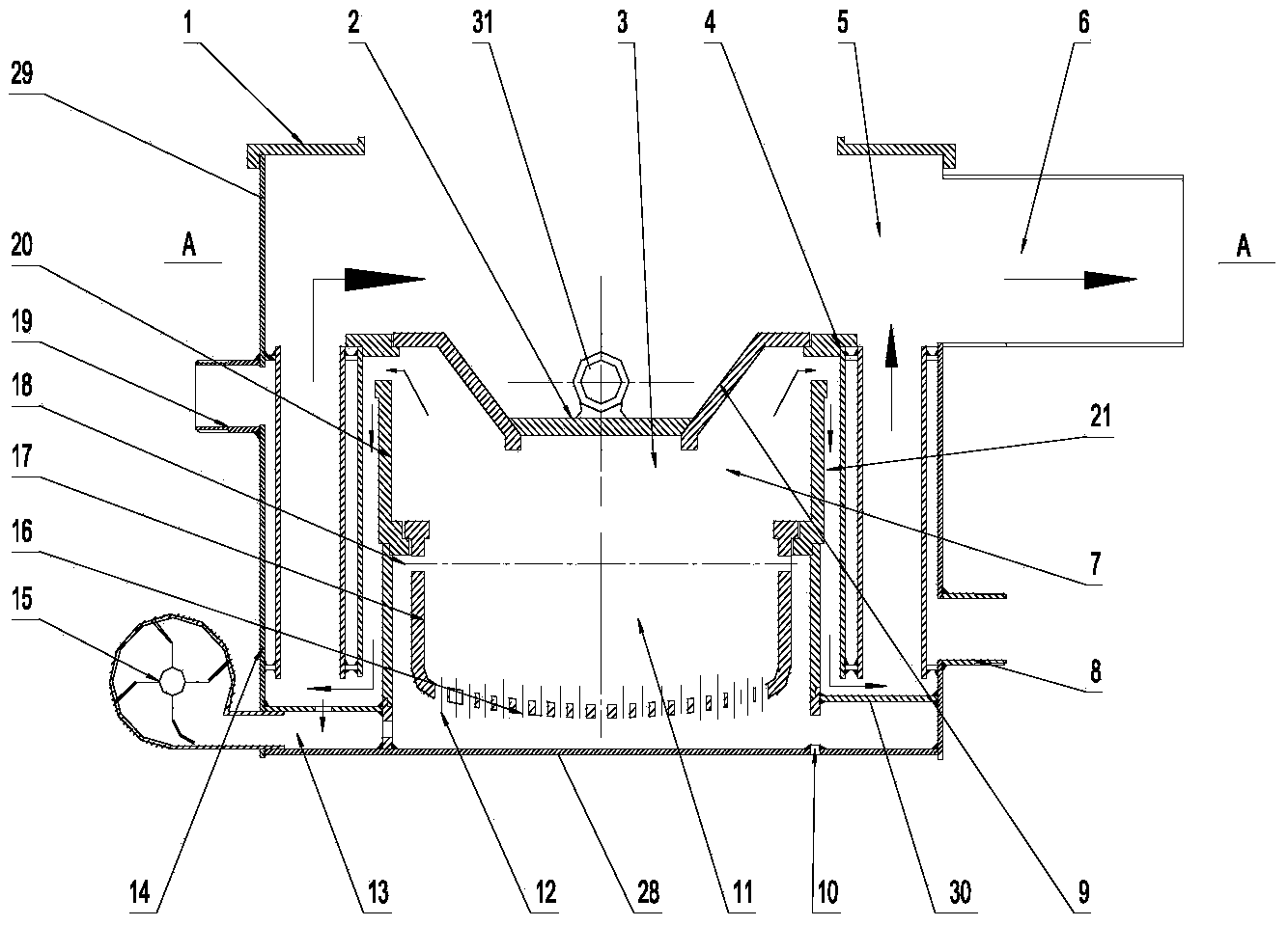 Premixing secondary flaming burning civil boiler with boiler basins