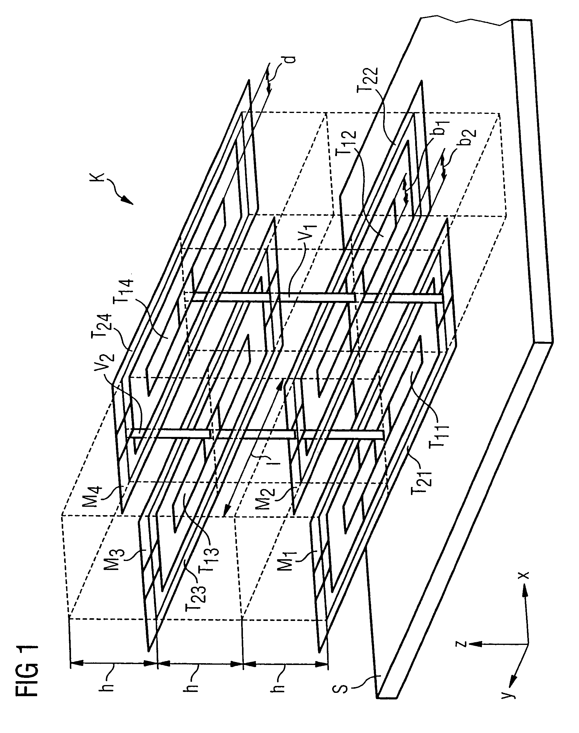 Device with integrated capacitance structure