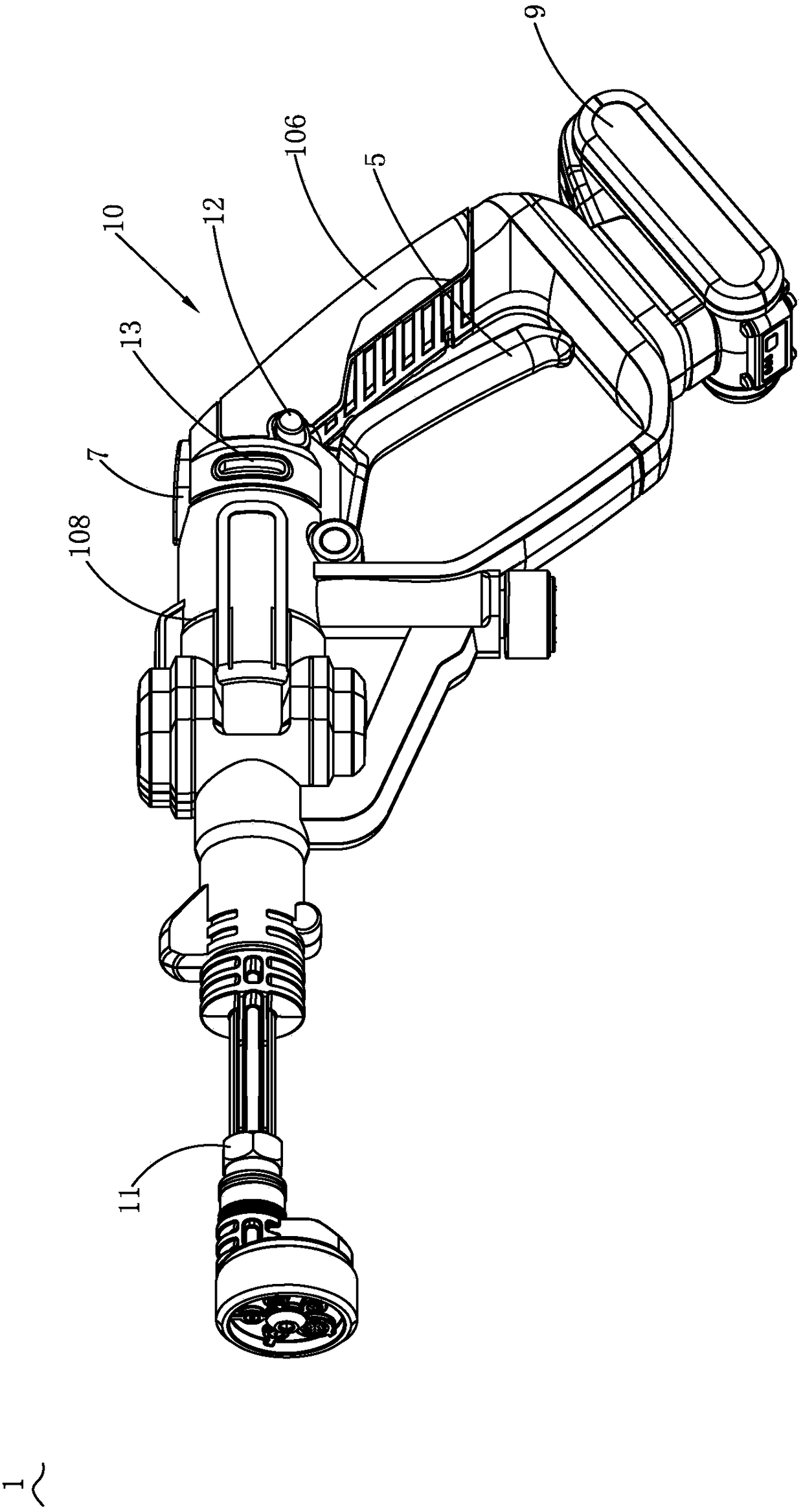 High-pressure cleaning machine and assembly thereof