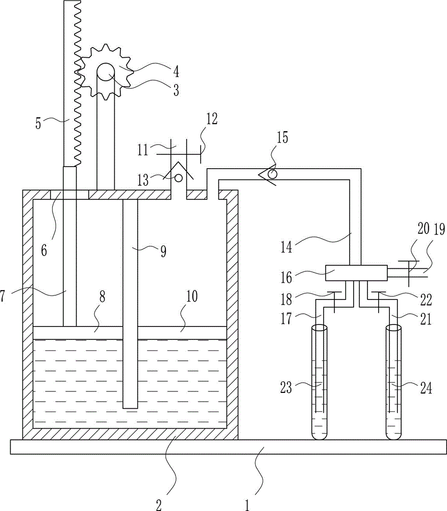 Preliminary qualitative gas detection device for chemical plants