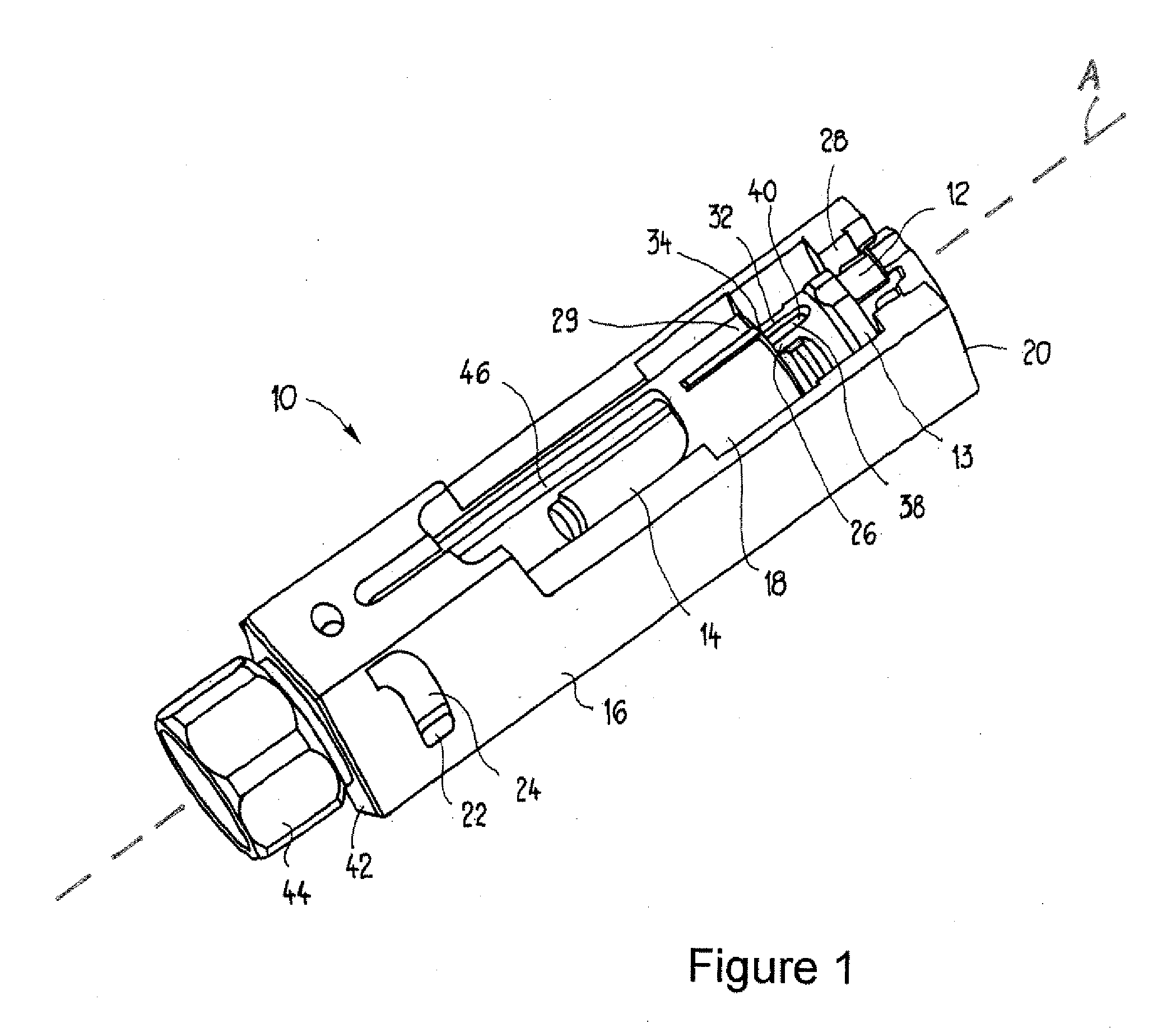 Container for a medical instrument or implant, in particular a dental instrument or a dental implant