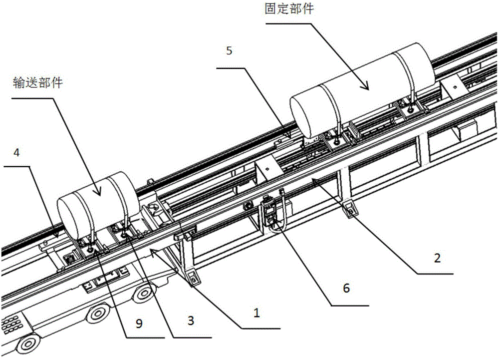 Precise conveying locating system for product parts