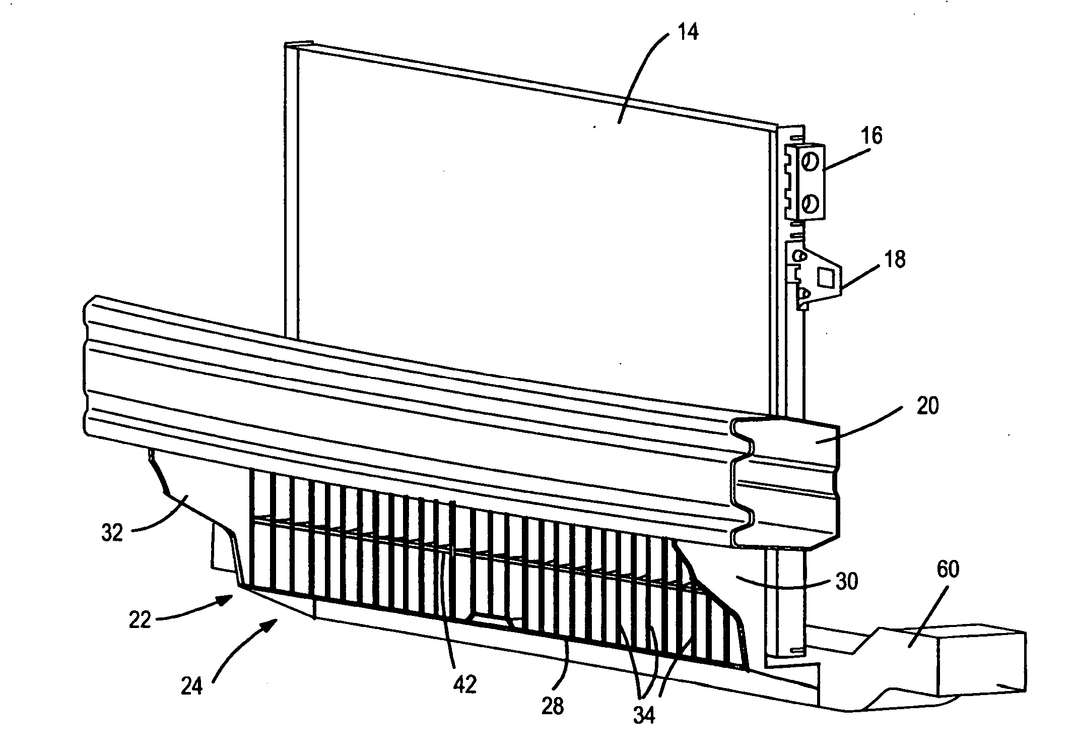 A/C condenser damage protection device