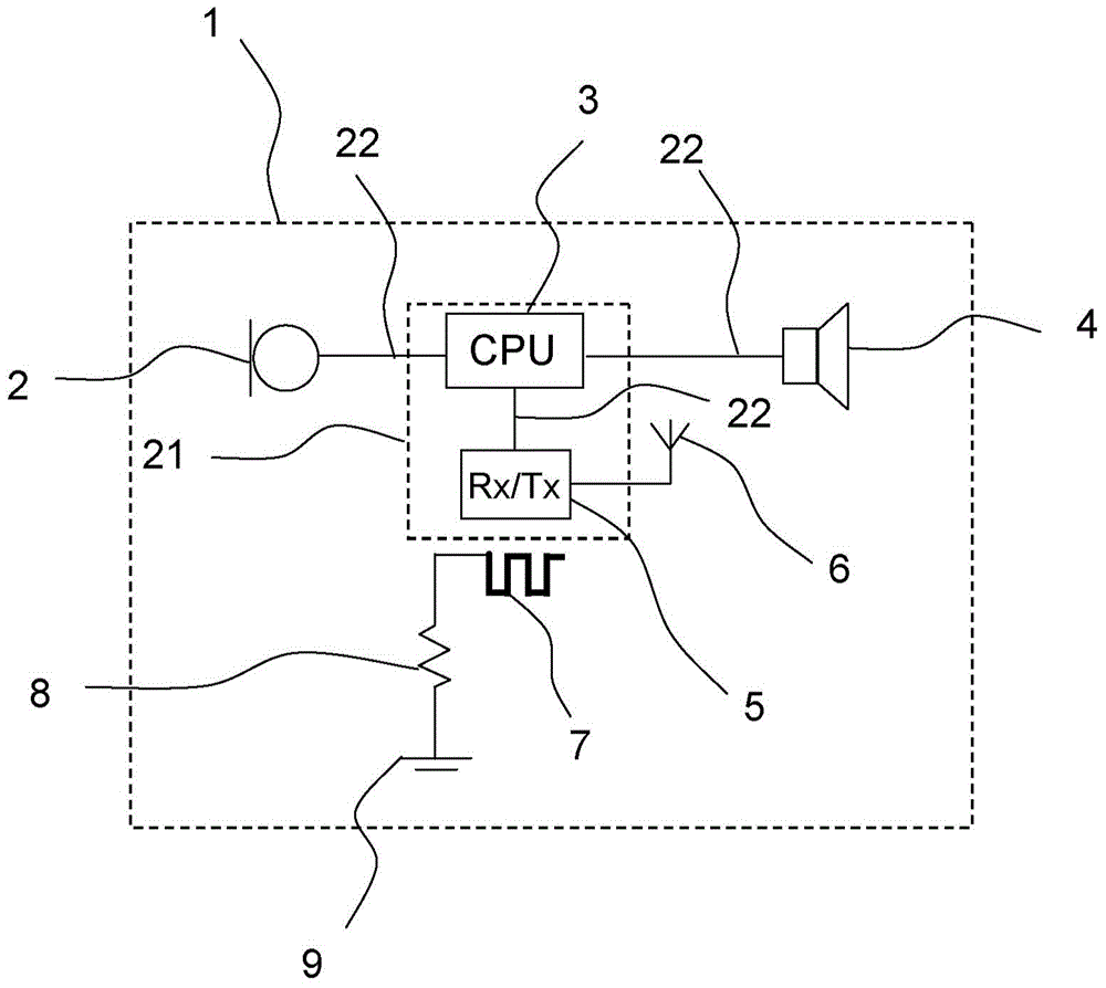 Hearing aid having a near field resonant parasitic element