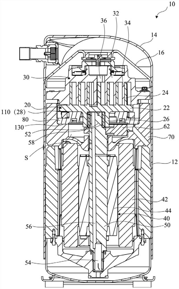 Main bearing pedestal for scroll compressor, and scroll compressor