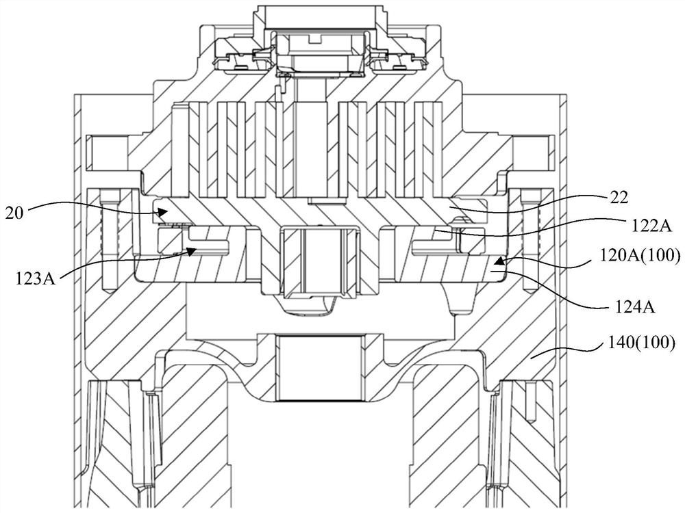 Main bearing pedestal for scroll compressor, and scroll compressor