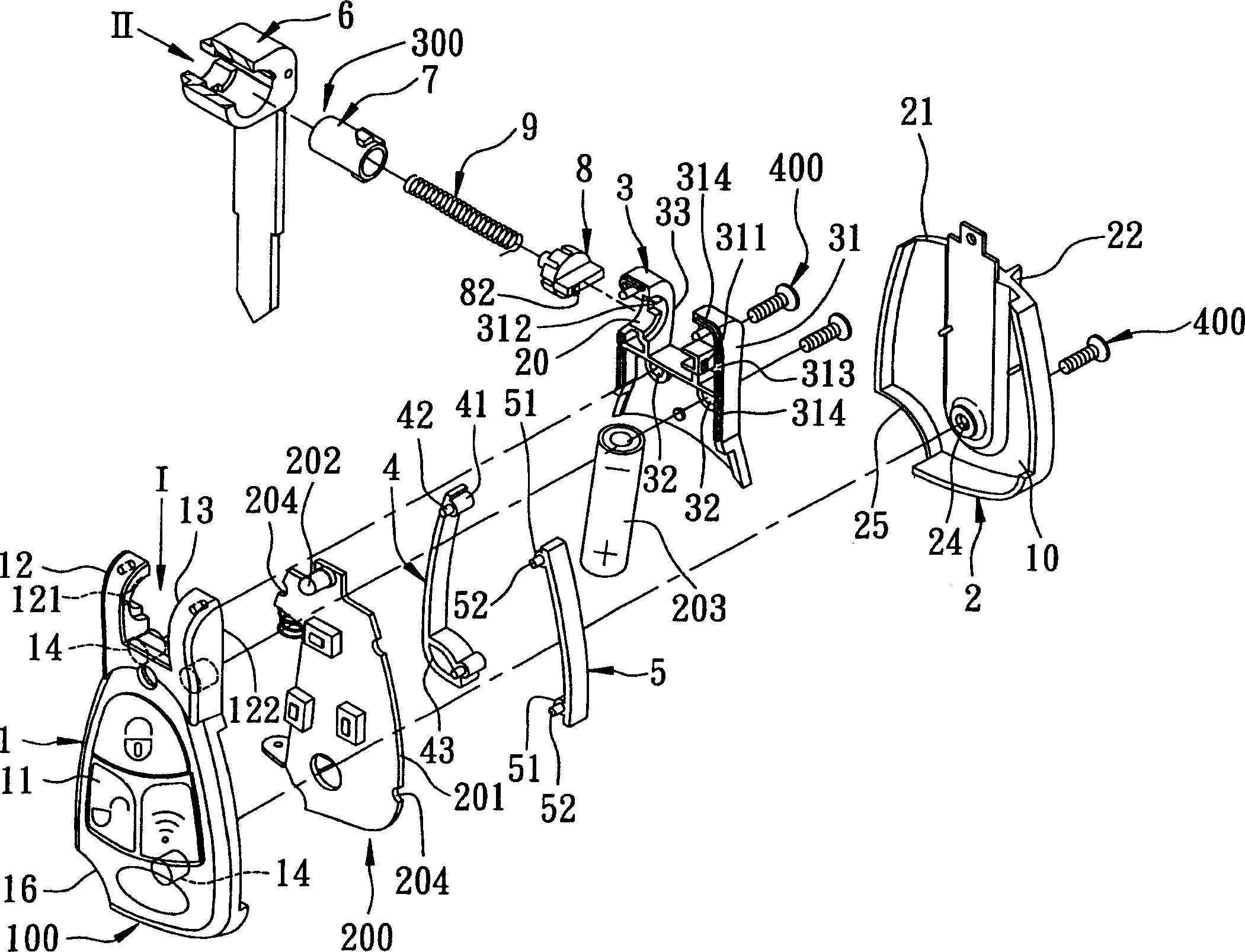 Remote-controller for folding key