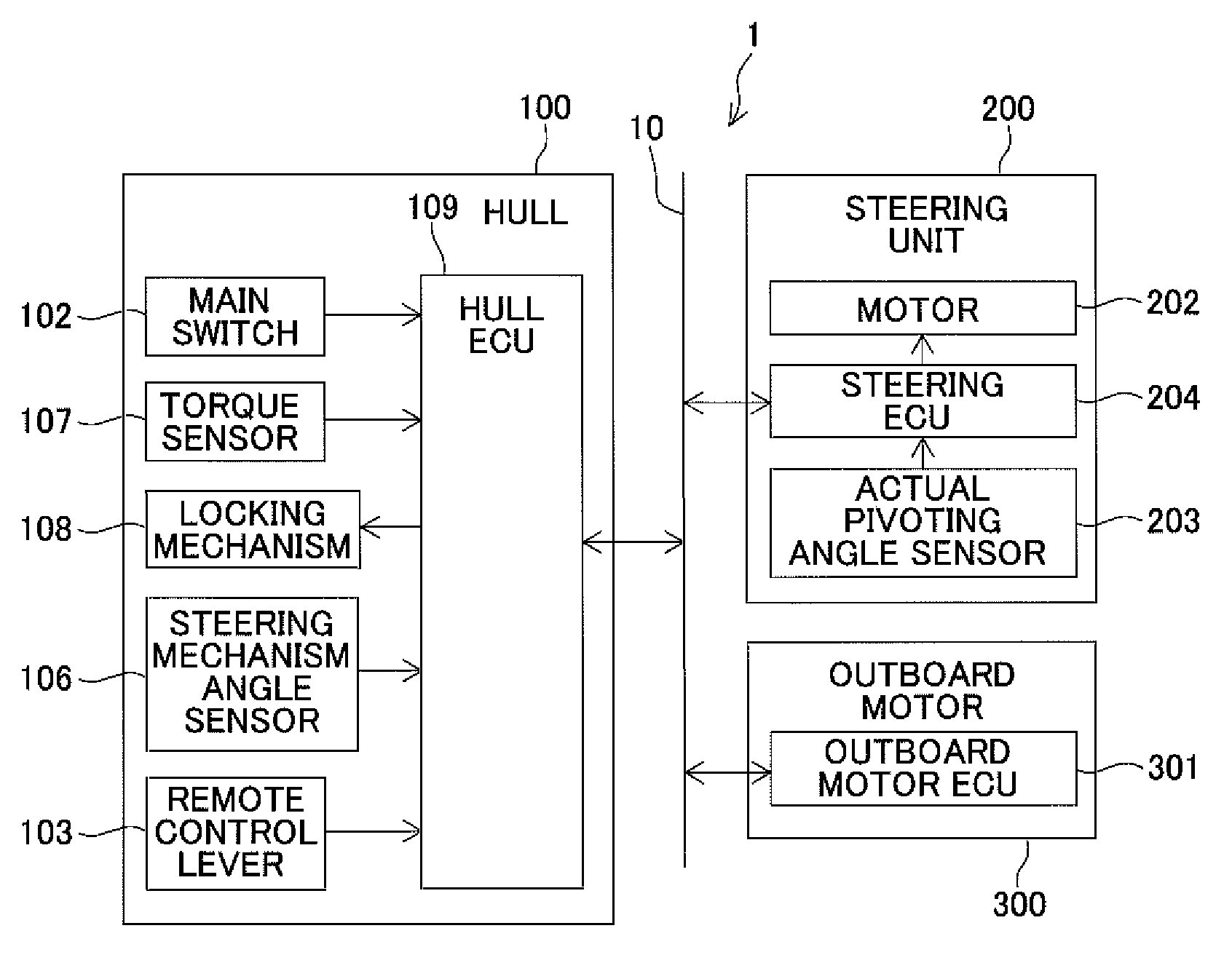 Marine vessel steering apparatus and marine vessel including the same