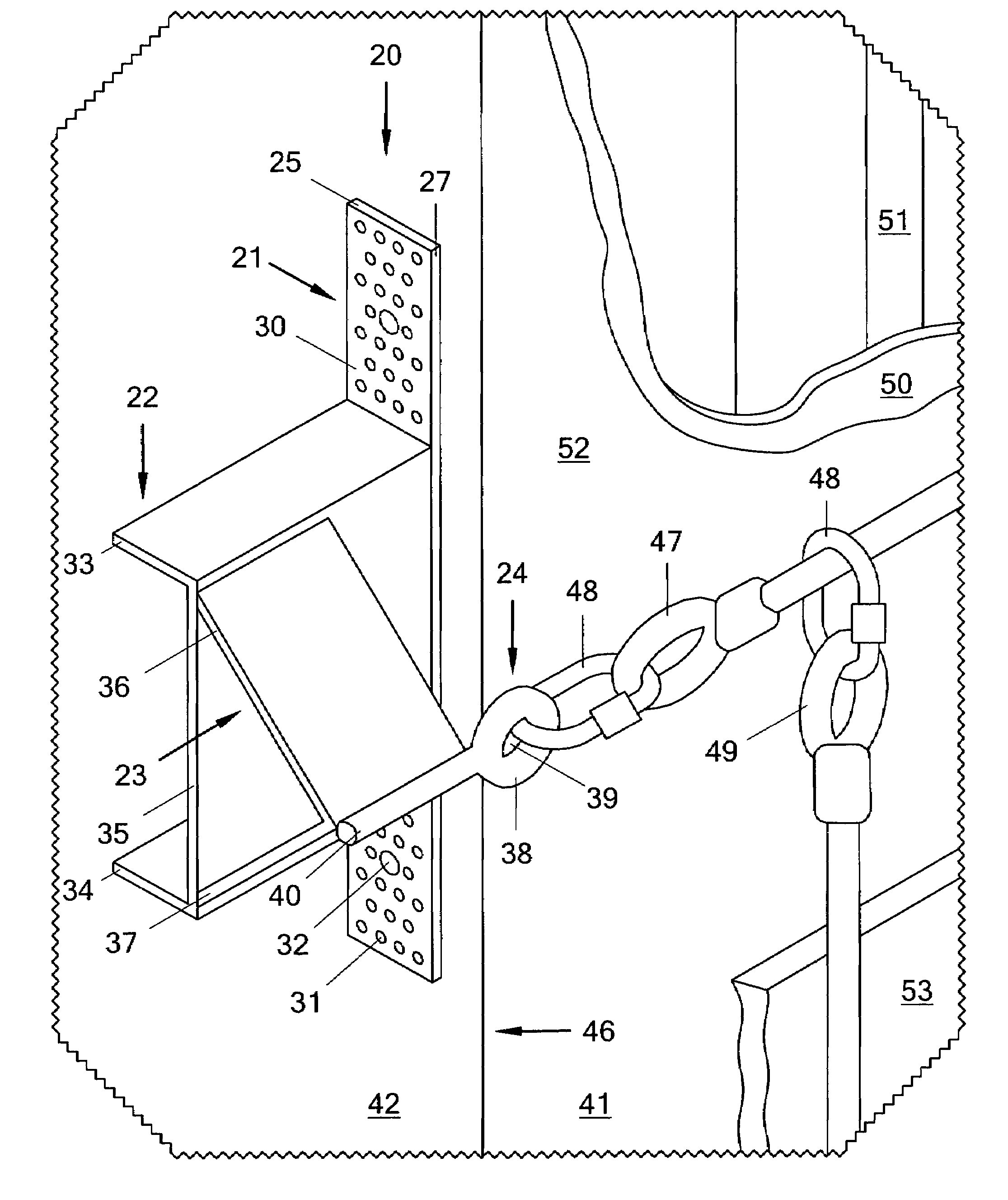 Fall arrest safety anchorage device