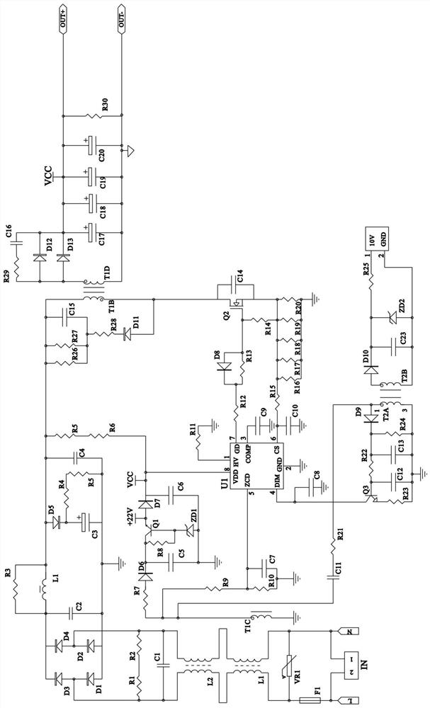 Dimming circuit, PCB and dimming power supply