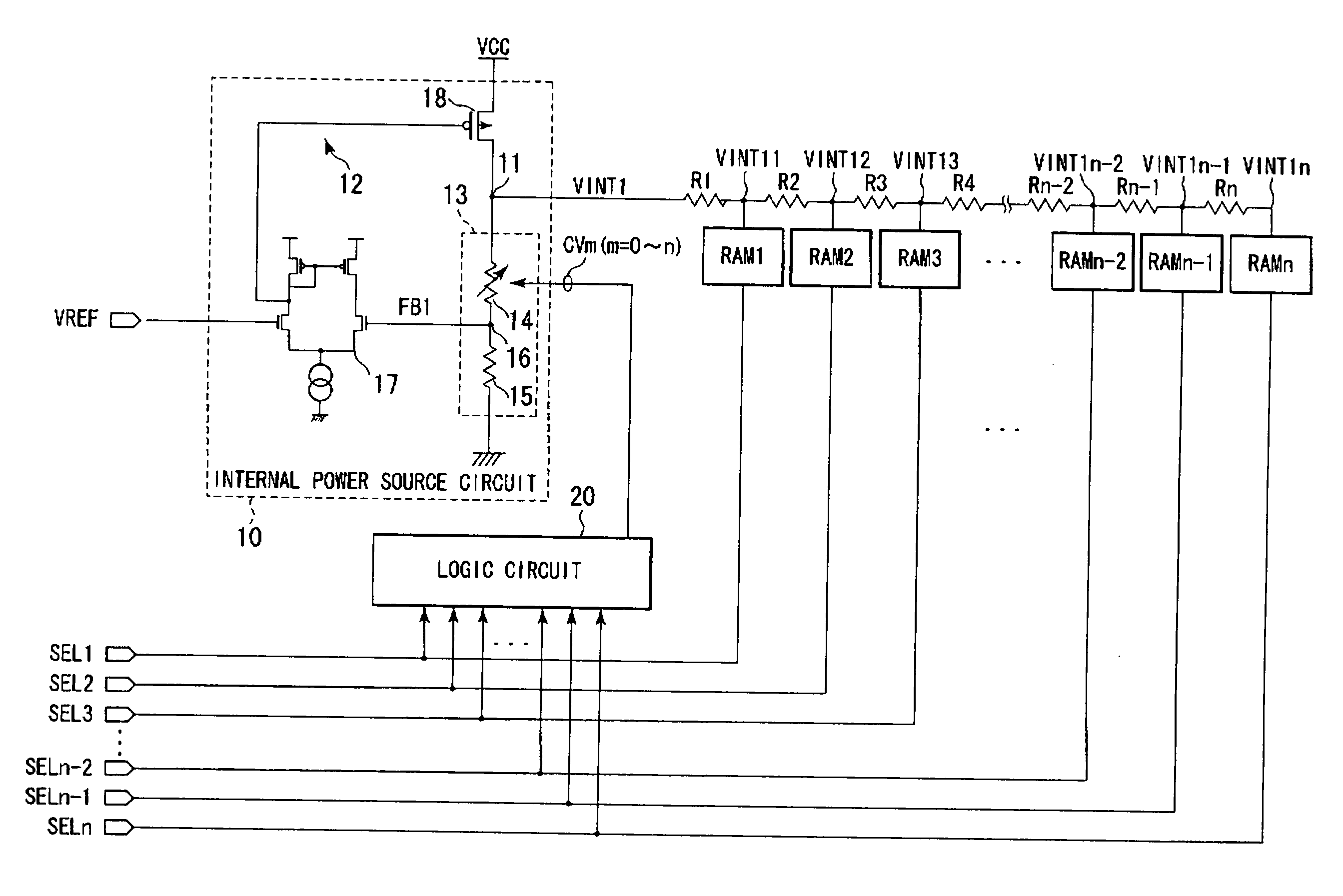 Semiconductor integrated circuit having internal voltage generating circuit