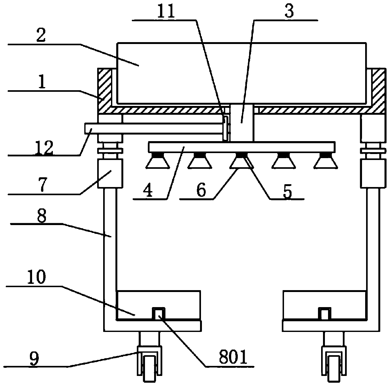 Leaf water-spraying device for sapling cultivation